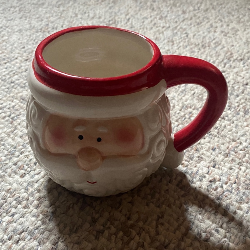 Santa Claus Ceramic Mug - Red and White
